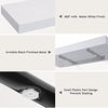 Floating Shelves, Wall Shelves for Bathroom/Living Room/Bedroom/Kitchen Decor, White Shelves with Invisible Brackets Set of 3 - AMFS08