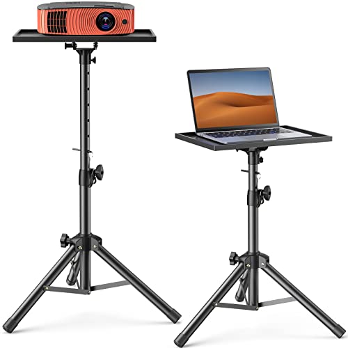 Projector Tripod Stand, Foldable Laptop Tripod, Multifunctional DJ Racks/ Projector Stand with Adjustable Height, Perfect for Office, Home, Stage or Studio-AMPS01