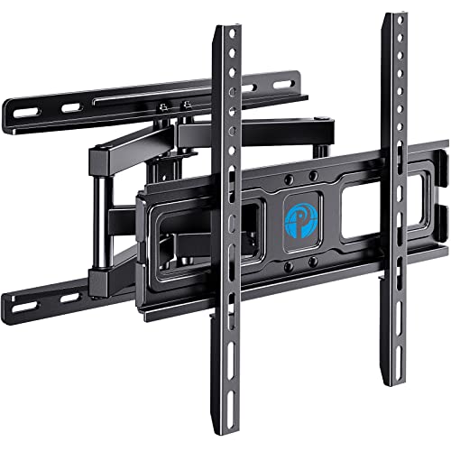 TV Wall Mount Full Motion Articulating Swivel Extension for Most 26-55 Inch Flat Curved TVs with Max VESA 400x400mm, Supports up to 77lbs by