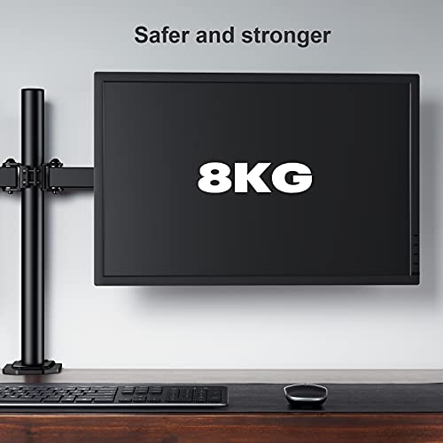 Dual Monitor Stand Mount, Heavy Duty Fully Adjustable Monitor Desk Mount for 13-27 inch Screens, VESA Mount with C Clamp, Each Arm Holds 4.4 to 17.6lbs