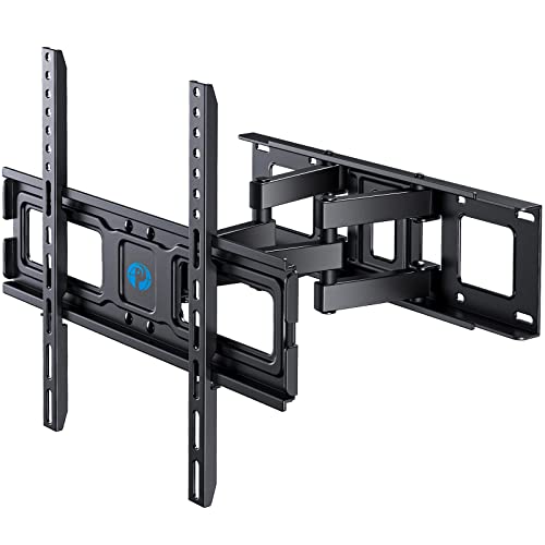 Full Motion TV Wall Mount Bracket for Most 26-55 Inch LED, LCD, OLED Flat Curved TVs up to 99lbs, Dual Articulating Arms Swivel Extension Tilt Rotation TV Mount, PIMF3