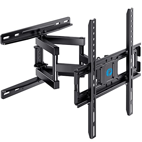 TV Wall Mount Full Motion Articulating Swivel Extension for Most 26-55 Inch Flat Curved TVs with Max VESA 400x400mm, Supports up to 77lbs by