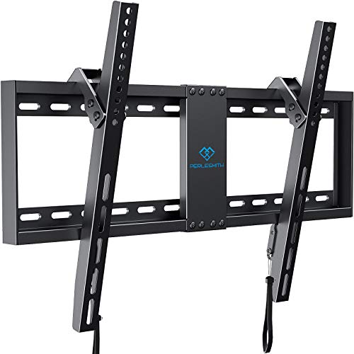 UL Listed TV Mount for Most 32-82 inch TV, Universal Tilt TV Wall Mount Fits 16”- 24” Wood Stud with Loading 132 lbs & Max VESA 600x400mm, Low Profile Flat Wall Mount PSLTK1