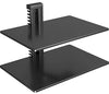 Floating AV Shelf Double Wall Mount TV Shelf - Holds up to 17.6lbs - DVD DVR Component Shelf - Perfect for Xbox, Projector, WiFi Router, Game Console and Cable Box, PSDSK2