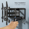 Full Motion TV Wall Mount for Most 37-70 inch TVs up to 132 lbs, Max VESA 600x400mm, Wall Mount TV Bracket with Dual Articulating Arms, Tilt, Swivel, Extension, PSLFK1