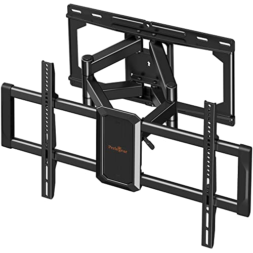 Full Motion TV Wall Mount for Most 37-85 inch TVs up to 132 lbs, TV Mount with Dual Articulating Arms, Tool-Free Tilt, Swivel & Extension, Max VESA 600x400mm, 12″/16″ Wood Studs, PGLF4