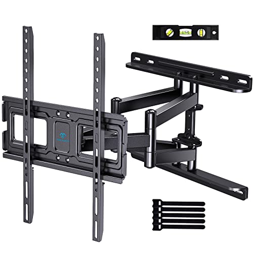 TV Wall Mount Full Motion for 32-55 Inch Flat Curved Screen TVs, TV Mount with Swivels Tilts Extension Dual Articulating Bracket Arms Supports TV up to 99 lbs Max VESA 400x400,PSMFK9