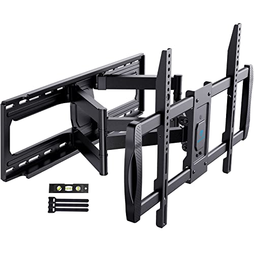 Full Motion TV Wall Mount for 50”-90” TVs, TV Mount Bracket Dual Articulating Arms Swivel Extension tilt up to 132lbs, Max VESA 800x400mm , Fits 16”18” to 24