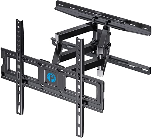 TV Wall Mount Full Motion Articulating Swivel Extension for Most 26-55 Inch Flat Curved TVs with Max VESA 400x400mm, Supports up to 77lbs by