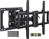 UL-Listed Full Motion TV Wall Mount for 40–86 Inch Flat Curved TVs up to 132 lbs, 12″/16″ Wood Studs, TV Mount Bracket with Tool-Free Tilt, Swivel, Extension, Max VESA 600 x 400mm, PGLF15