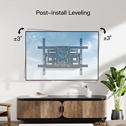 TV Wall Mount Full Motion for Most 37-75 Inch LED LCD OLED Flat Curved Screen, Wall Bracket TV Mount with Articulating Arms Swivel Tilt Leveling Holds up to 132lbs Max VESA 600x400mm