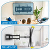 Long Arm Full Motion TV Wall Mount for 37-90 inch Flat Screen or Curved TVs with 42.5 inch Articulating Extension Arm, TV Bracket Swivel and Tilt, Max VESA 600x400mm, up to 132lbs PSXLF01