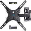 Full Motion TV Wall Mount Brackets for Most 26-55 Inch LED LCD Flat Curved Screen Monitors TVs, Single Articulating Arm TV Mount Swivel Tilt Extension, Max VESA 400X400mm Up to 88lbs