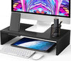 Monitor Riser Stand - Desk Organizer Stand for Laptop Computer, Desktop Printer Stand with Phone Holder and Cable Management, Versatile as Storage Shelf & Screen Holder