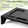 Bamboo Monitor Stand Riser - 23" Black Finished with Storage Organizer for Office Accessories and Desk Laptop Riser or PC Computer Stand for Home or Office by -AMBMS02