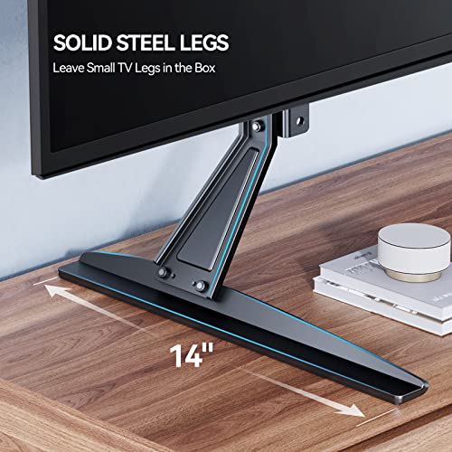 Universal Table Top TV Stand for 22 - 65 Inch Flat Screen, LCD TVs Premium Height Adjustable Leg Stand Holds up to 110lbs, VESA up to 800x500mm