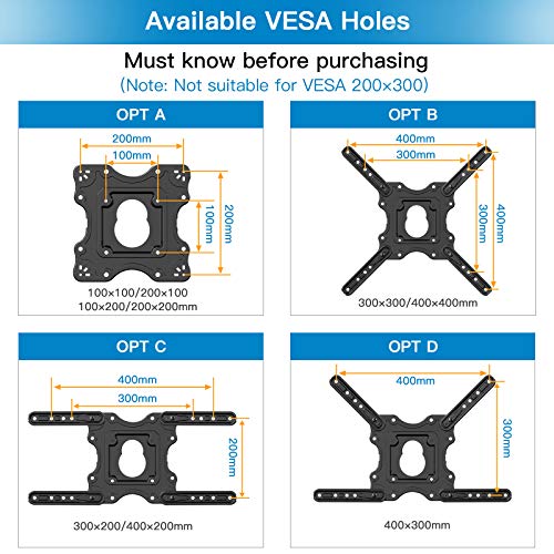 Heavy Duty TV Wall Mount for Most 32-55 inch Flat and Curved TVs up to 88lbs with Swivel Tilt & Extension Arm, Full Motion TV Mount Fits LED LCD OLED 4K TVs, Max VESA 400x400mm, PSMFK12