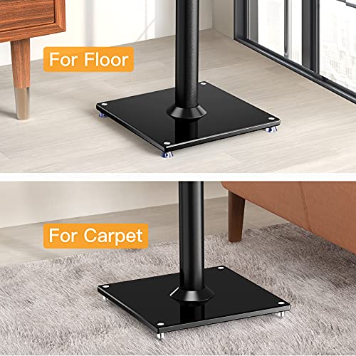 Universal Speaker Stand- Bookshelf Speaker Stands Holds 22lbs Speaker Stand Pair with Cable Management Surround Sound Speaker Stand- PGSS6