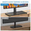 Universal TV Stand Table Top TV Base for 37-70 inch LCD LED OLED 4K Flat Screen TVs-Height Adjustable TV Mount Stand with Tempered Glass Base, VESA 600x400mm, Holds up to 99lbs PSTVS11