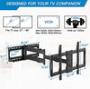 Long Arm Full Motion TV Wall Mount for 37-90 inch Flat Screen or Curved TVs with 42.5 inch Articulating Extension Arm, TV Bracket Swivel and Tilt, Max VESA 600x400mm, up to 132lbs PSXLF01