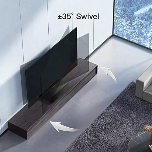 Swivel TV Stand Universal Table Top TV Base for 32 to 70 inch LCD LED OLED 4K Flat Screen TVs - Height Adjustable TV Mount Stand with Safe TV Anti-tip Cable, VESA 600x400mm PSTVS03