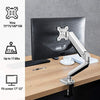 17-32" Single Monitor Desk Mount Stand, Heavy Duty Articulating Gas Spring Monitor VESA Arm with Clamp and Grommet Base, Fits for Computer Monitor 17 to 32 inch, Holds up to 17.6 lbs