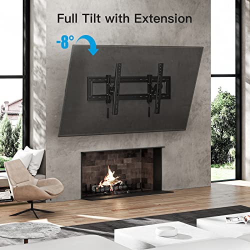 Pipishell Advanced Tilt TV Wall Mount Bracket Extentable for Most 50-90 inch 4K OLED QLED LCD LED Flat and Curved TVs up to 132 lbs, Max VESA 600x400mm, Fits 16, 18, 24 Inch Wood Stud Spacing