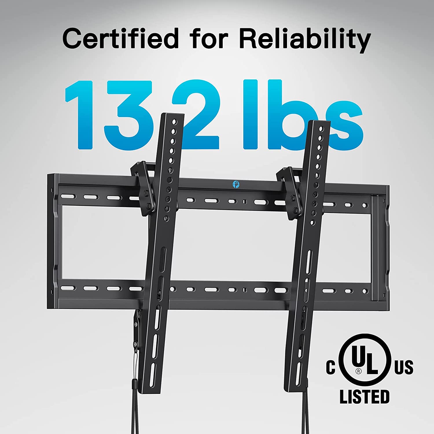 UL Listed Tilt TV Wall Mount Bracket Low Profile for Most 37-75 Inch LED LCD OLED Plasma Flat Curved TVs, Large Tilting Mount Fits 16