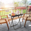 Folding TV Tray Table, Tray Table with No Assembly Required, TV Dinner Tray for Eating, Foldable Snack Table for Bed & Sofa, Folding End Table (HNTT2B, Black)