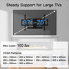 Full Motion TV Wall Mount for 37-75 inch LED LCD OLED TVs, Swivel TV Mount Wall Bracket Dual Articulating Extension Arms, Max VESA 600x400mm Holds up to 100lbs, Fits 8/12/16" Wood Stud