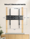 PERLESMITH Tilting TV Wall Mount Bracket Low Profile for Most 23-60 inch LED LCD OLED, Plasma Flat Screen TVs with VESA 400x400mm Weight up to 115lbs, Fits 16" Wood Stud Black