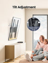 PERLESMITH Tilting TV Wall Mount Bracket Low Profile for Most 23-60 inch LED LCD OLED, Plasma Flat Screen TVs with VESA 400x400mm Weight up to 115lbs, Fits 16" Wood Stud Black