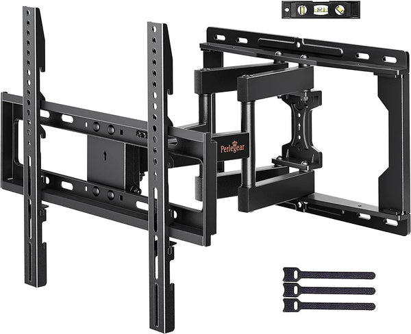 Full Motion TV Wall Mount for 26-65 inch TVs, TV Bracket Supports Swivel Articulating Level Extension Tilt Arms, Max VESA 400x400mm up to 99lbs, 16" Wood Studs, PGMFK4