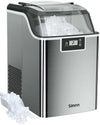 Countertop Nugget Ice Maker, Pebble Ice Maker Machine, 44lbs of Ice Per Day, Automatic Timer & Self-Cleaning, Pellet Ice Maker for Home Office Bar Party